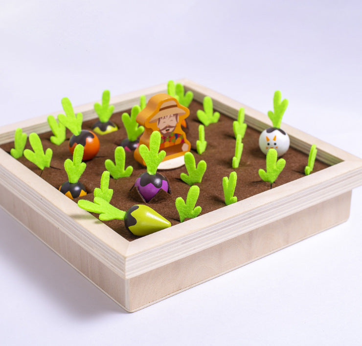 Wooden Toys New Vegetable Memory Game Radish Size Matching - Cindi Book
