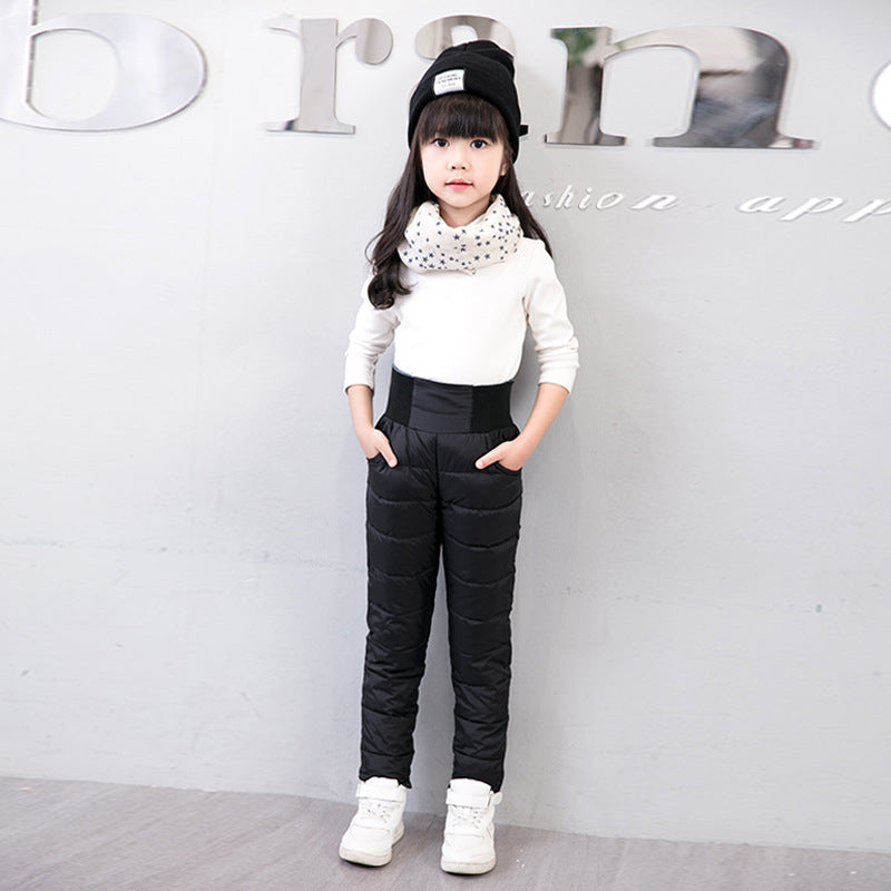 Children's High-waisted Warm Cotton Trousers - Cindi Book