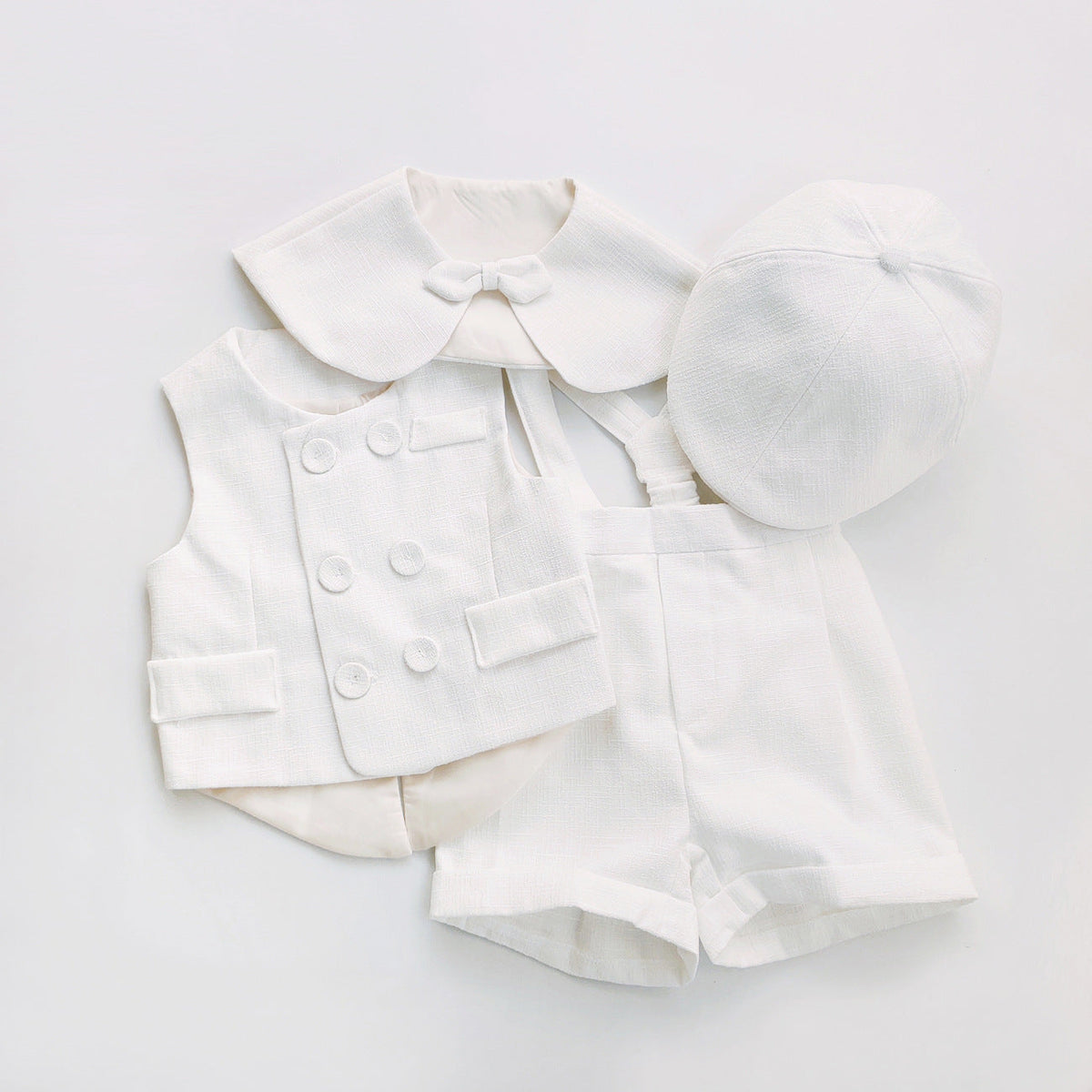 Casual White Children Vest Suit - Cindi Book