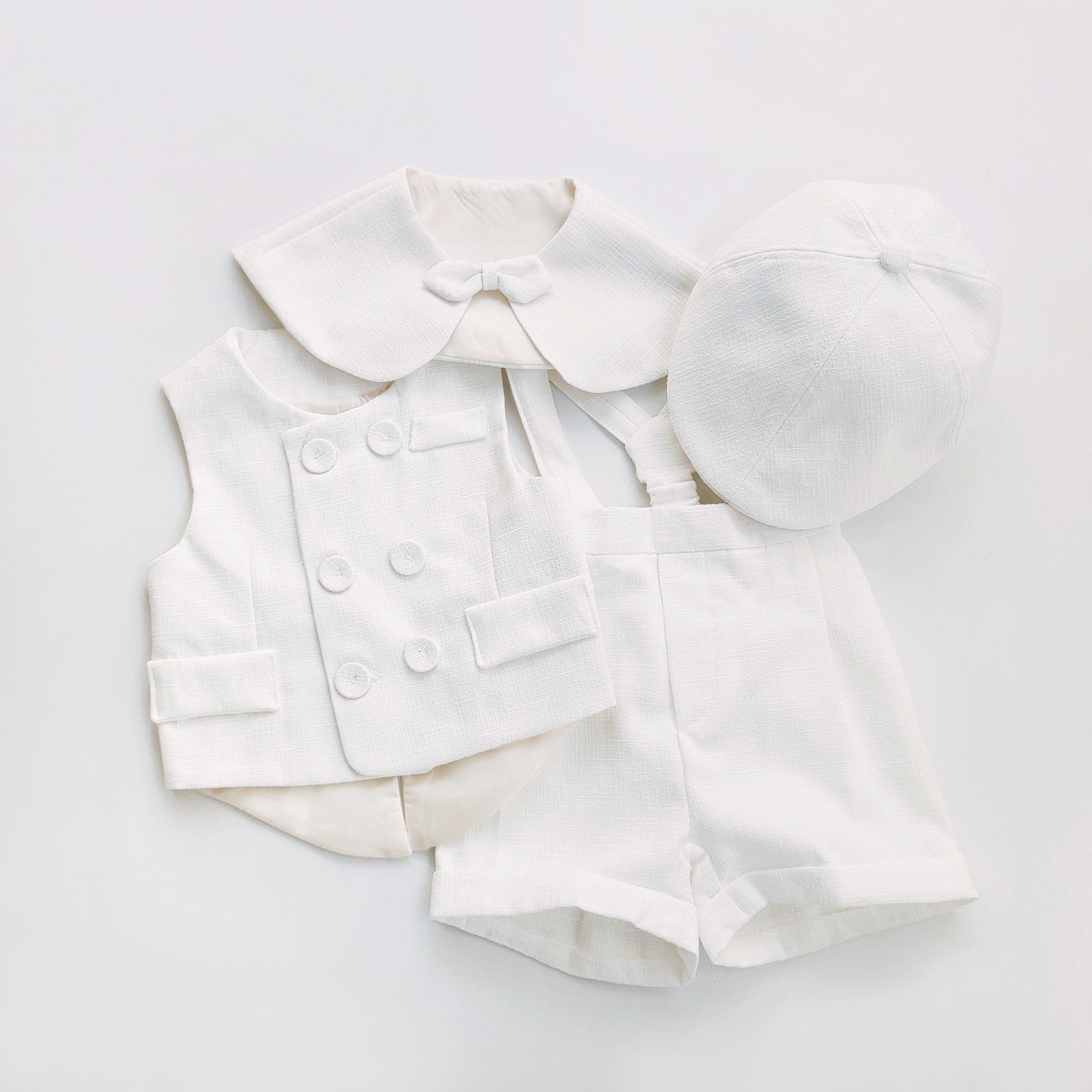 Casual White Children Vest Suit - Cindi Book