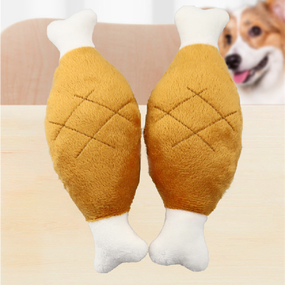 Bite-resistant Teeth Grinding Puzzle Double-headed Chicken Leg Pet Doll - Cindi Book