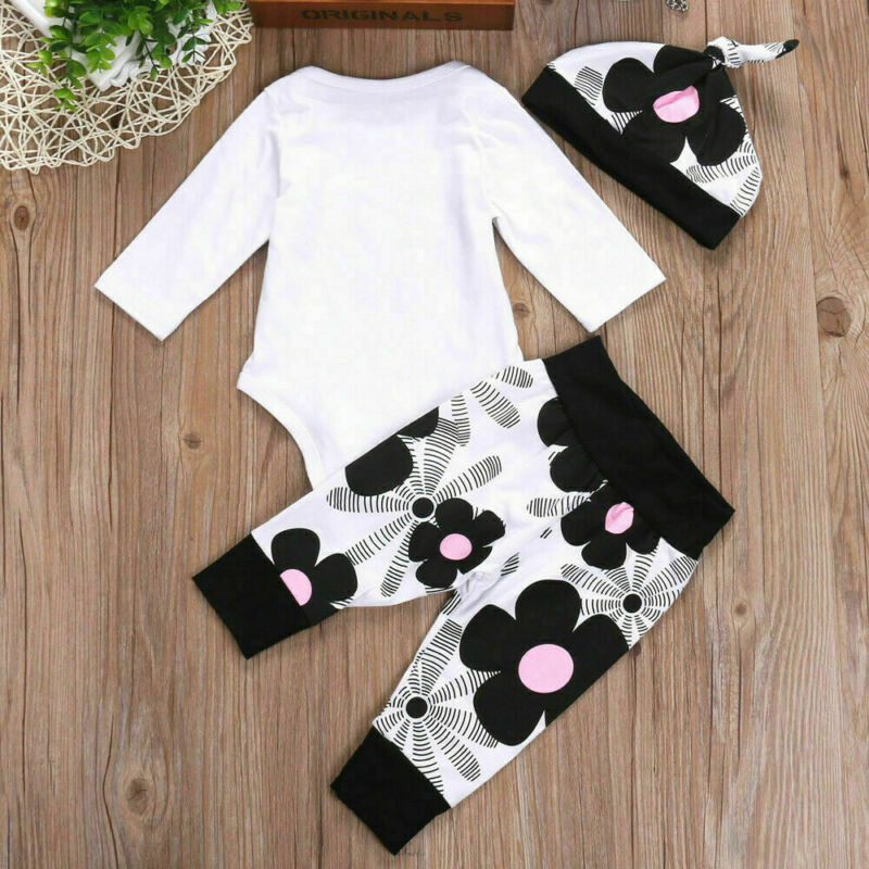 Children's cotton long-sleeved heart-shaped printing three-piece suit - Cindi Book