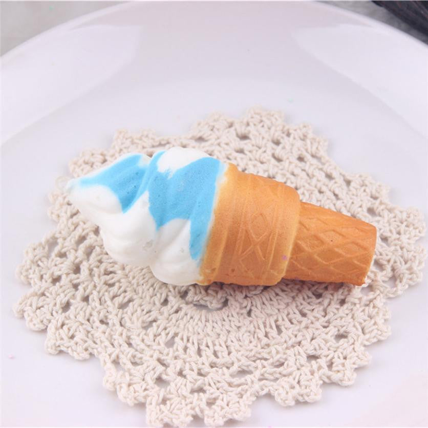 Slow rebound simulation ice cream small torch sweet pendant decompression toy squeezing music - Cindi Book