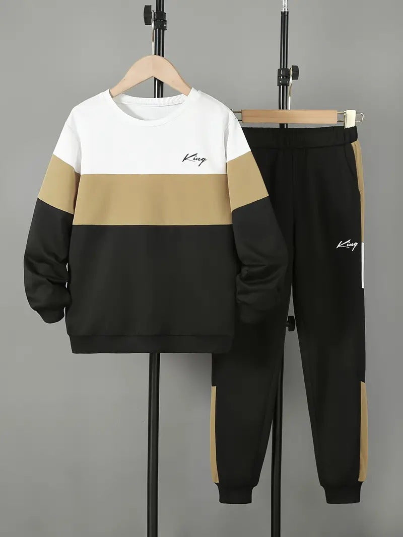 Design Sense Multicolor Hoodie Pants Two-piece Set - Cindi Book