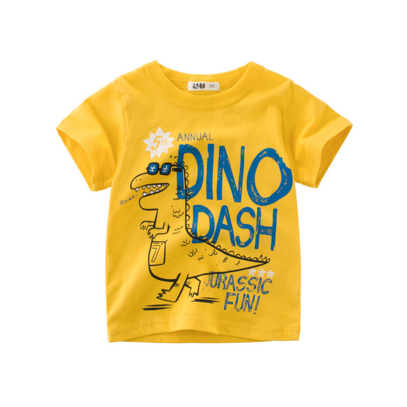 Children's wear, a new Korean version of children's wear for children in summer of , boy's T-shirt, baby's short-sleeved sweater for summer - Cindi Book