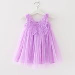 Children's Mesh Dress Sling Birthday Dress Pettiskirt Three-dimensional Angel Wings Fairy Fashionable Skirt - Cindi Book