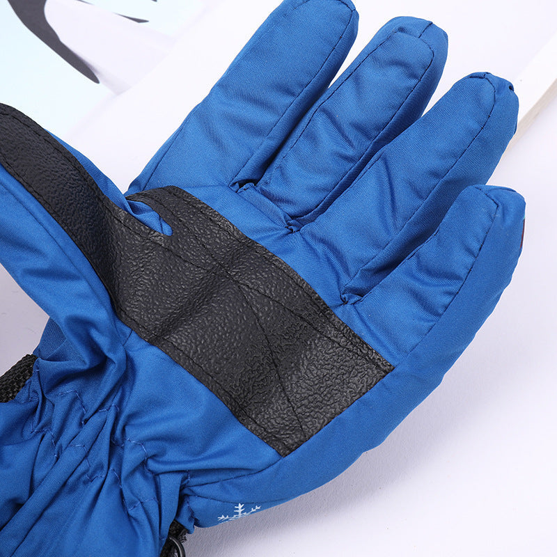 Outdoor Sports Riding Fleece-lined Thickened Finger Children's Ski Gloves - Cindi Book