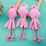 Vocal Cotton String Octopus Bite-resistant Teeth Cleaning Interactive Pet Toy - Cindi Book