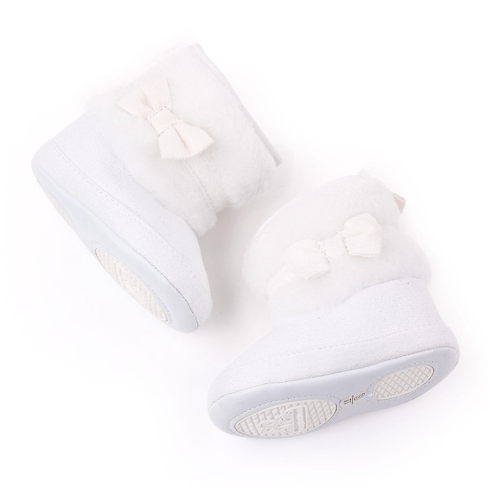 Bowknot High Top Soft Soled Baby Cotton Shoes - Cindi Book