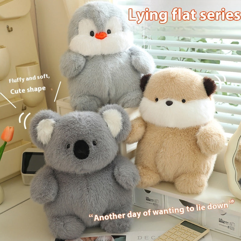 Lying Flat Series Chubby Pig Doll Plush Toy - Cindi Book