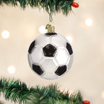 Old World Christmas Soccer Ball Ornament - hand-blown glass Christmas tree ornament