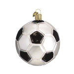 Old World Christmas Soccer Ball Ornament - hand-blown glass Christmas tree ornament (view 3)