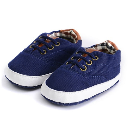 Solid color casual lace soft bottom baby canvas shoes baby shoes toddler shoes - Cindi Book