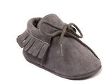 Polychromatic sanding soft bottom tassel shoe baby shoes - Cindi Book