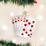 Old World Christmas Royal Flush Ornament - hand-blown glass Christmas tree ornament
