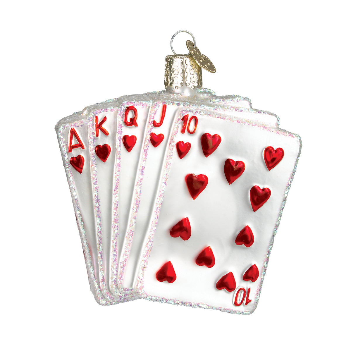 Old World Christmas Royal Flush Ornament - hand-blown glass Christmas tree ornament (view 3)