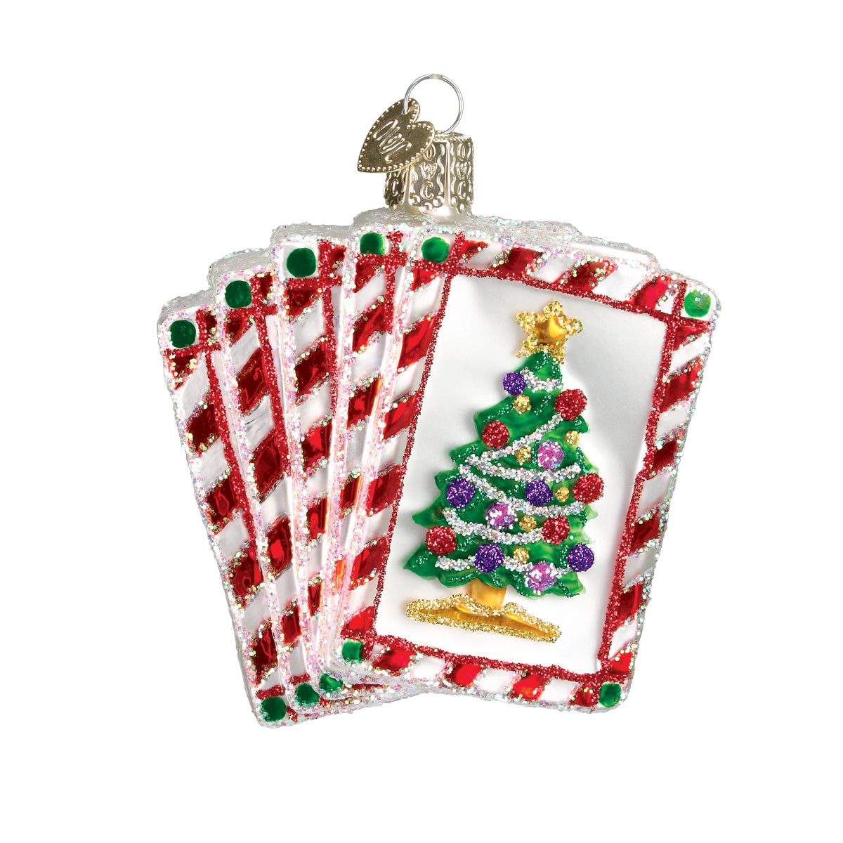 Old World Christmas Royal Flush Ornament - hand-blown glass Christmas tree ornament (view 4)