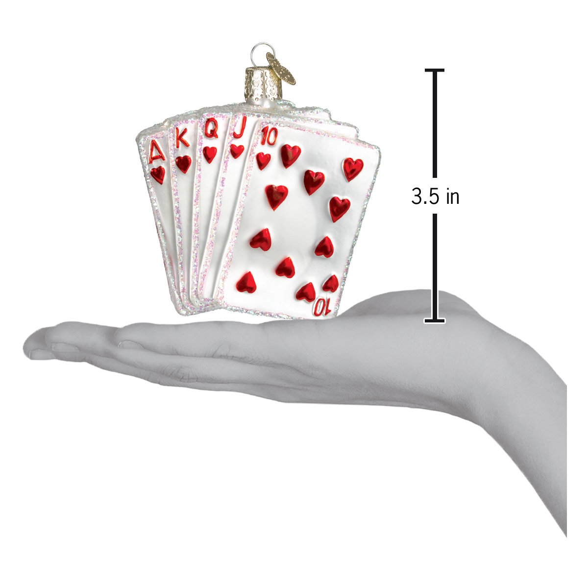Old World Christmas Royal Flush Ornament - hand-blown glass Christmas tree ornament (view 5)