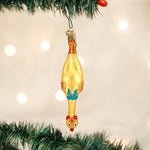 Old World Christmas Rubber Chicken Ornament - hand-blown glass Christmas tree ornament