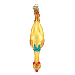 Old World Christmas Rubber Chicken Ornament - hand-blown glass Christmas tree ornament (view 3)