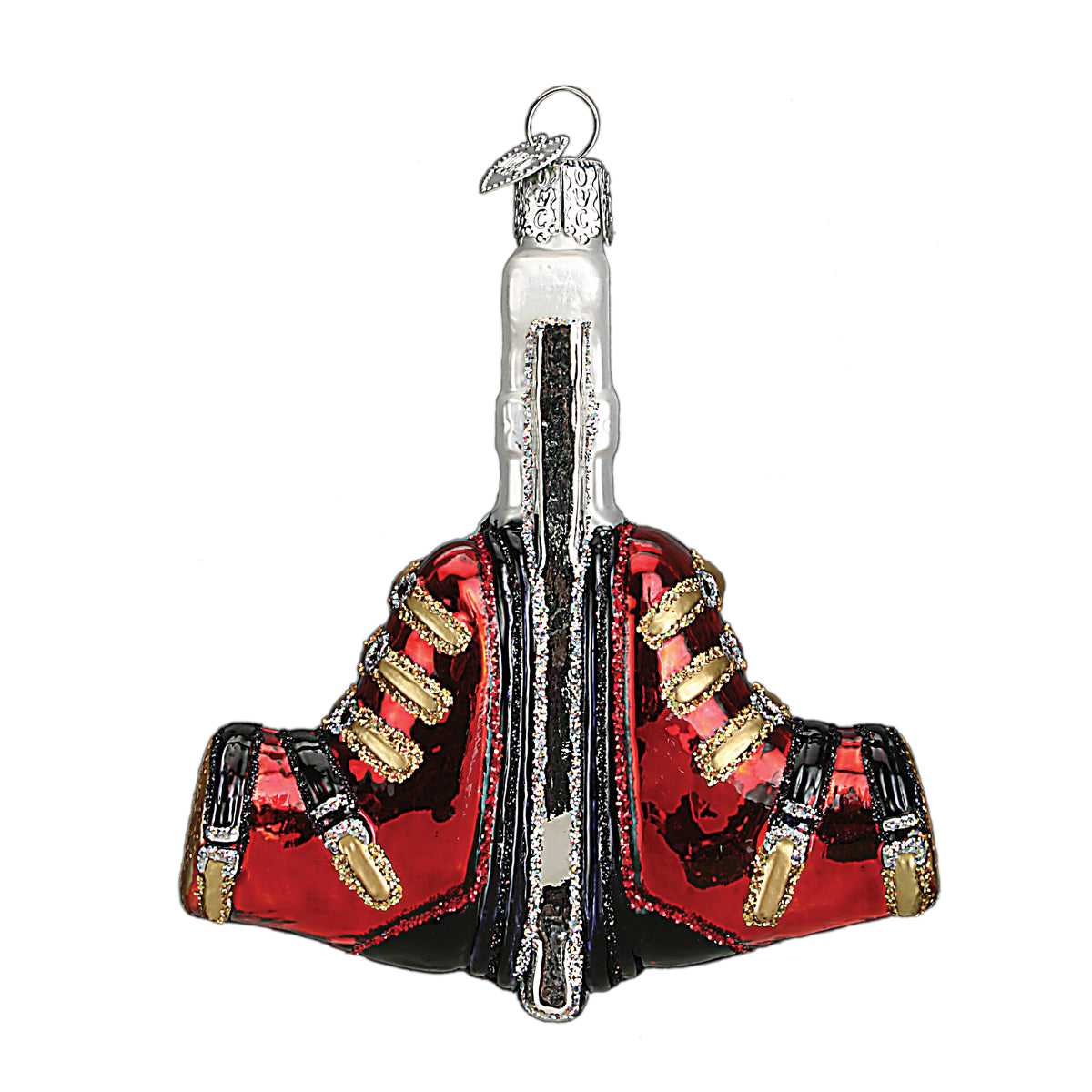 Old World Christmas Ski Boots Ornament - hand-blown glass Christmas tree ornament (view 3)