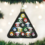 Old World Christmas Billiard Balls Ornament - hand-blown glass Christmas tree ornament
