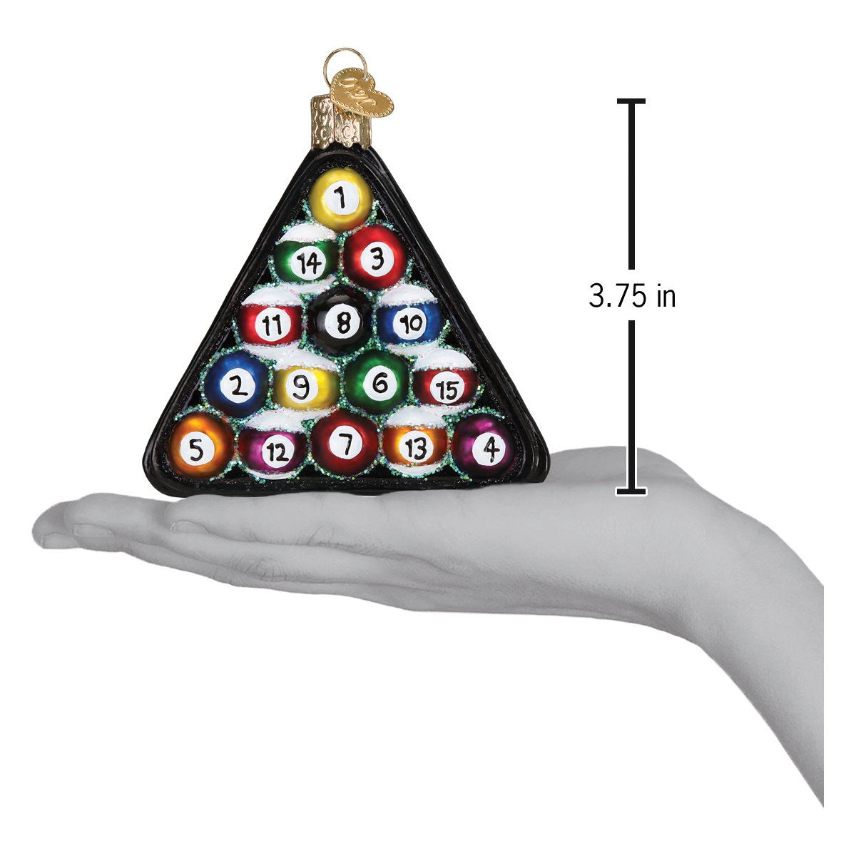 Old World Christmas Billiard Balls Ornament - hand-blown glass Christmas tree ornament (view 6)