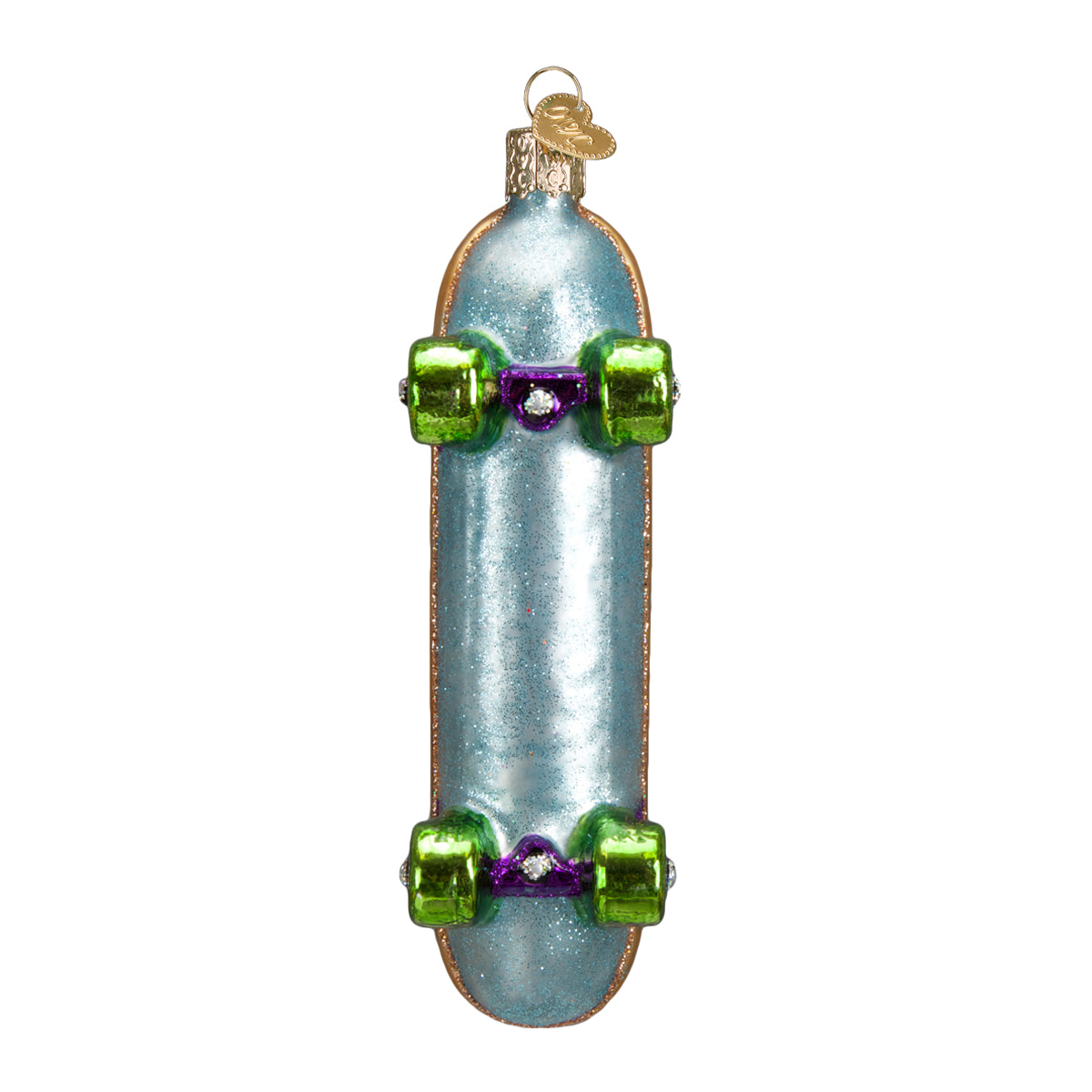 Old World Christmas Skateboard Ornament - hand-blown glass Christmas tree ornament (view 6)