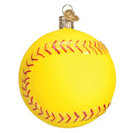 Old World Christmas Softball Ornament - hand-blown glass Christmas tree ornament (view 5)