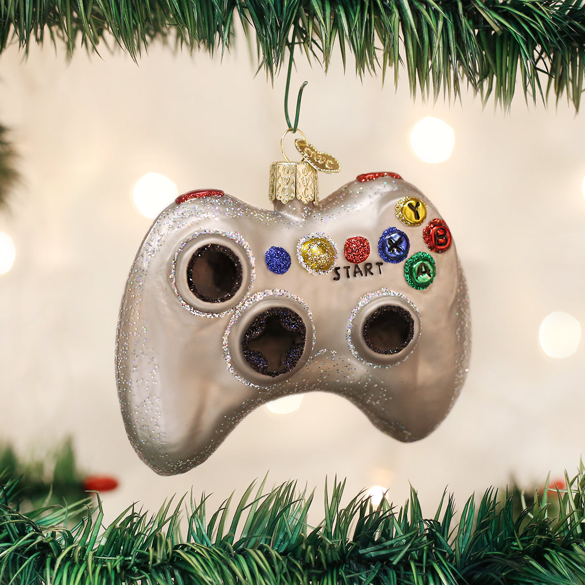 Old World Christmas Video Game Controller Ornament - hand-blown glass Christmas tree ornament