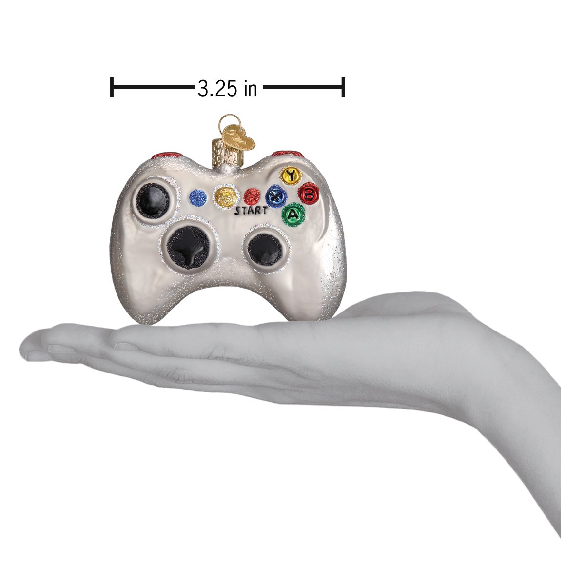 Old World Christmas Video Game Controller Ornament - hand-blown glass Christmas tree ornament (view 6)