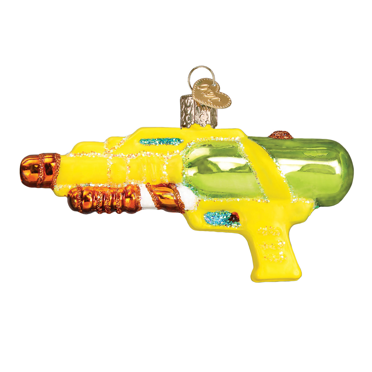 Old World Christmas Squirt Gun Ornament - hand-blown glass Christmas tree ornament (view 3)