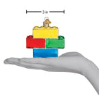 Old World Christmas Building Blocks Ornament - hand-blown glass Christmas tree ornament (view 6)