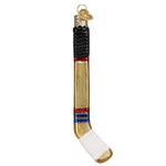 Old World Christmas Hockey Stick Ornament - hand-blown glass Christmas tree ornament (view 3)