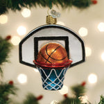 Old World Christmas Basketball Hoop Ornament - hand-blown glass Christmas tree ornament