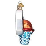 Old World Christmas Basketball Hoop Ornament - hand-blown glass Christmas tree ornament (view 5)