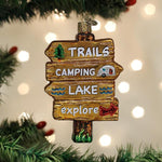 Old World Christmas Gone Camping Ornament - hand-blown glass Christmas tree ornament