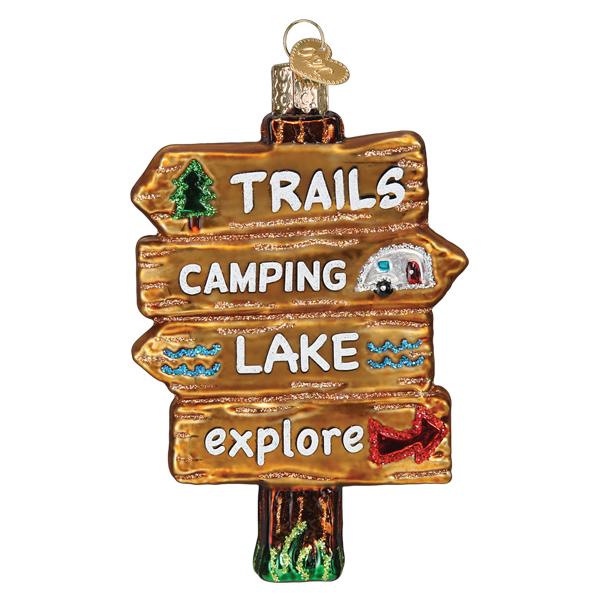 Old World Christmas Gone Camping Ornament - hand-blown glass Christmas tree ornament (view 3)