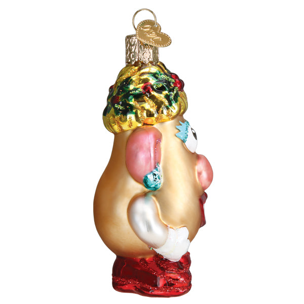 Old World Christmas Mrs. Potato Head Ornament - hand-blown glass Christmas tree ornament (view 5)