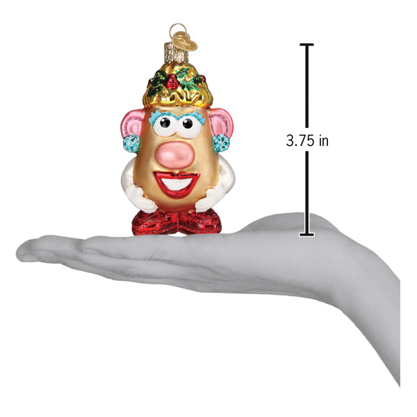 Old World Christmas Mrs. Potato Head Ornament - hand-blown glass Christmas tree ornament (view 6)