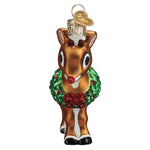 Old World Christmas Rudolph The Red-Nosed Reindeer® Ornament - hand-blown glass Christmas tree ornament (view 5)