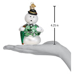 Old World Christmas Sam The Snowman Ornament - hand-blown glass Christmas tree ornament (view 6)