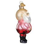 Old World Christmas Santa In Suspenders Ornament - hand-blown glass Christmas tree ornament (view 3)