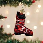 Old World Christmas Ski Boot Ornament - hand-blown glass Christmas tree ornament