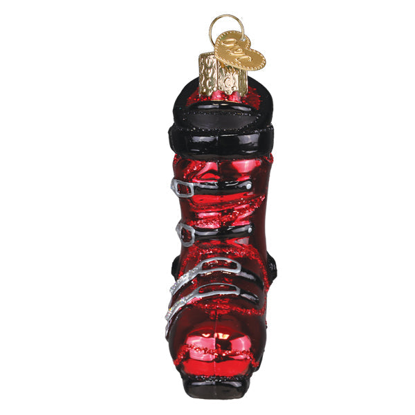 Old World Christmas Ski Boot Ornament - hand-blown glass Christmas tree ornament (view 4)