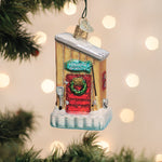 Old World Christmas Ice Fishing Shanty Ornament - hand-blown glass Christmas tree ornament