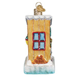 Old World Christmas Ice Fishing Shanty Ornament - hand-blown glass Christmas tree ornament (view 4)