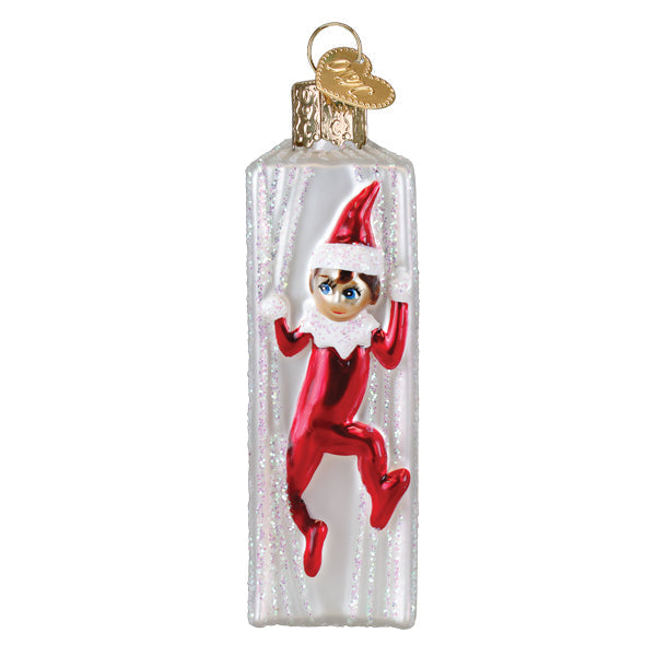 Old World Christmas The Elf On The Shelf Ornament - hand-blown glass Christmas tree ornament (view 4)