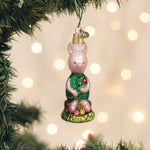 Old World Christmas Piglet Ornament - hand-blown glass Christmas tree ornament
