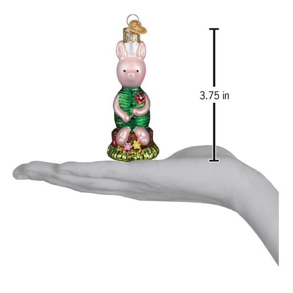 Old World Christmas Piglet Ornament - hand-blown glass Christmas tree ornament (view 5)